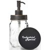 Ball Mason Jar Soap Dispenser Pump with Non-Slip Coaster, 16oz Clear Pint Ball Jar Soap Dispenser, Glass with Oil Rubbed Bronze Dispensing Lid, Rustic Farmhouse Bathroom and Kitchen Decor