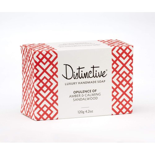 Luxury Handmade Soap - Natural Soap Bar fragranced with Opulence of Amber and Calming Sandalwood - Palm Oil Free, No Preservatives, Plastic Free, Never tested on Animals (1)