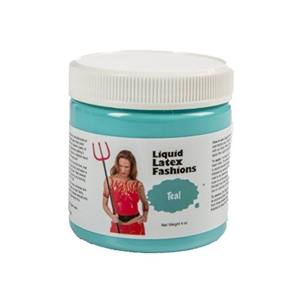 Teal 4 Oz - Liquid Latex Body Paint, Ammonia Free No Odor, Easy On and Off, Cosplay Makeup, Creates Professional Monster, Zombie Arts