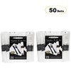 Party Essentials Party Supplies Wrapped Silverware Set Disposable, Pre Rolled Napkin and Cutlery, Forks/Knives Black, 50 Units