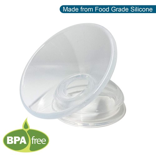 Manual Breast Pump Flange Attachment for Comotomo Baby Bottle | Breastmilk Collector | Food Grade Silicone | BPA-Free (Flange)