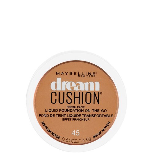 Maybelline New York Dream Cushion Fresh Face Liquid Foundation, Medium Beige, 0.51 Ounce