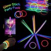 50 Pcs Glow Sticks with Valentines Day Gift Cards for Kids, Glow Stick with 24 Pcs Valentines Day Greeting Cards, Classroom Exchange Cards School Prize Party Favor Supplies for Boys Girls