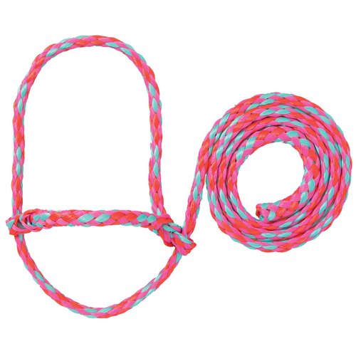 Weaver Leather Livestock Poly Rope Sheep Halter Hot Pink/Coral/Mint
