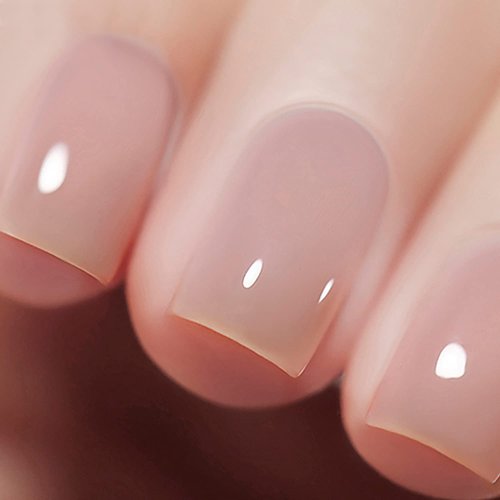 Vishine Gel Nail Polish, Transparent Neutral Pink Nude Color Gel Polish Nail Art Manicure Salon DIY at Home 0.5 fl oz #4606