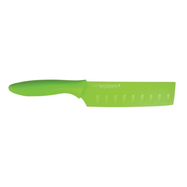 Kai PRO Pure Komachi 2 Nakiri Knife 5.5", Ideal Chopping Knife for Vegetables, Great All-Purpose Chef Knife, Professional Nakiri Knife, Hand-Sharpened Japanese Kitchen Knife,Green