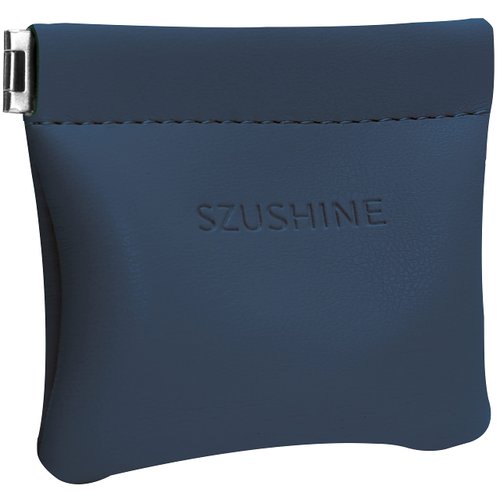 SZUSHINE Leather Squeeze Coin Purse Pouch Change Holder For Unsix (Blue)
