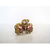 Generic Small mini rose gold/copper tone metal heart hair claw clip