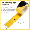 Black & Yellow Safety Tape - 2 Inch x 108 Feet - Warning & Hazard Tape Caution Tape for Marking Floors, Walls, Pipes & Equipment in Construction Sites & Hazardous Areas
