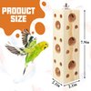 NICERINC PET Bird Toys，Bird Wooden Block Chewing Toy，Parrot Foraging Toy，Natural Bird Toys，Parakeet Toys for Cage Small Bird，Bird Cage Teething Toys for Hamster Cockatiels Conures Budgie
