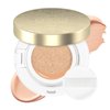 Cushion Foundation Makeup,Buildable Coverage Moisturizing Nourishing Breathable Poreless Oil-Control Lightweight, Skin fit,Natural Flawless Matte Finish