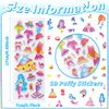 36 Sheets Mermaid Stickers for Kids - 900+ 3D Puffy Stickers Ocean Theme | Sea Animals, Shells, Mermaids | Reusable, Waterproof | Crafts, Scrapbooking, Gifts