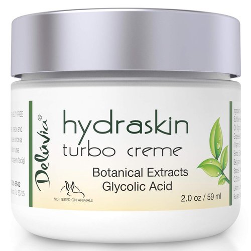 Deluvia Turbo Cream, Night Cream Face Moisturizer with Glycolic Acid, Hyaluronic Acid, AHA, Organ...