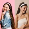Wecoe 12pcs Headbands for Women Plain Headbands Flower Headbands Floral Headbands Checked Plaid Printed Headbands Y2K Summer Headbands Women Girls Diy Costume Accessories Diademas Coreanas Para Mujer