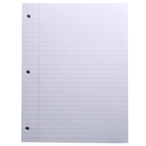 Top Flight Filler Paper, 8.5 x 11 Inches, Wide Rule, 200 Sheets (12803) White