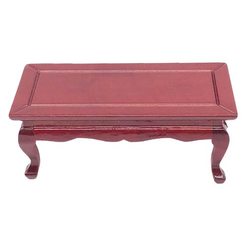 Vaguelly 1Pc Models Mini Desk for Dolly House Birch Doll House Desk Vintage Manual Wooden Miniature Small Table Wooden Table red Mini Solid Wood Coffee Table Furniture Toy Room