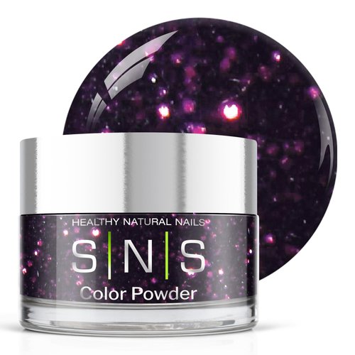 SNS Nail Dip Powder Colors, Gelous Color Dipping Powder - Wizard Fantasy (Purple Glitter) - Long-Lasting Dip Nail Colors for Healthier Nail Beds - Nail Color for Professionals & At-Home DIY - 0.5 oz