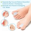 Povihome 10 Pack Gel Bunion & Toe Spacers Separators (0.3'' Thick) and Straightener Orthotics for Bunion Overlapping Toes, Bunion Toe Pain Relief - S Size