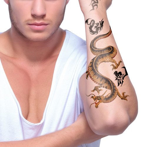 Supperb Temporary Tattoos - Japanese Dragon (Set of 2)