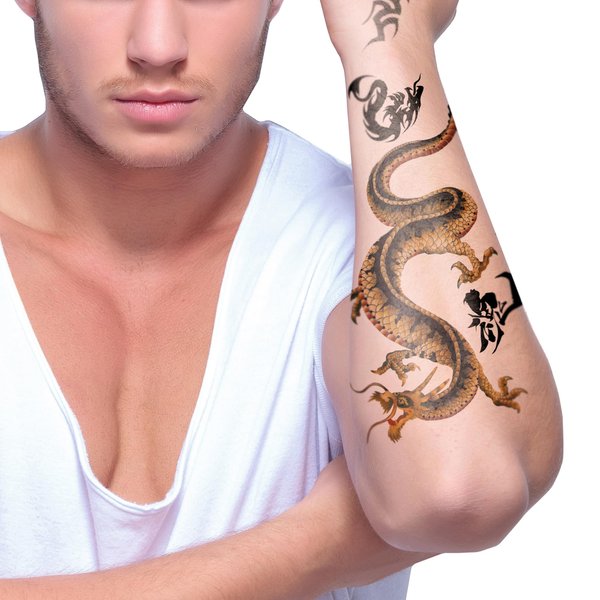 Supperb Temporary Tattoos - Japanese Dragon (Set of 2)