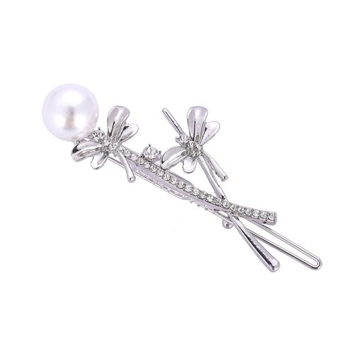 Pearl Hair Clips, Handmade Dragonfly Rhinestones Hair Barrettes, Hollow Geometric Crystal Hair pins, Hairpin Hair Accessories for Women Girls