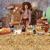 PTECDROTS 4Pcs Straw Tablecovers, Westtern Theme Birthday Tablecloths Plastic Farm Hay Table Cloths for Cowboy Western Party Supplies Farm, Hawaiian Luau, Hay Bales Party Decorations, 51x86 Inch