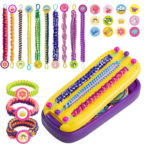 Simfunso Friendship Bracelet Making Kit for Girls, Gift for 7 8 9 10 11 12 Year Old Girls, Present for Teen Girl, Arts and Crafts Kit for Kids Ages 8, Birthday Gift Toys for 8-12 Years Old