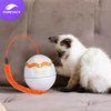 PUREVACY Spinner Interactive Cat Toy Dino Egg. White Automatic Cat Toy with 360-Degree Rotation, Auto Shut-Off. Moving Cat Toys for Indoor Cats, Kittens. Sturdy ABS Plastic Smart Cat Toy. Moving Toy