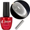 VERONNI Reflective Diamond Cat Eye Gel Nail Polish Sparkle Explosion Diamond Gel Nail Bright Silver Glitter Cat Eye Gel Bungee Nail Gel Broken Diamond Soak Off UV LED Gel(E-01) with a magnet