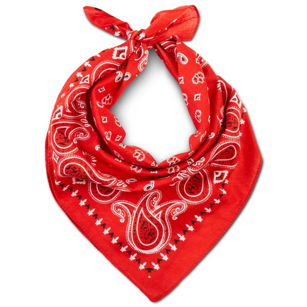 LOVARZI Red Bandana For Men & Women - Cotton Headband Paisley Hair Bandanas - Pirate Scarf - Headwear Cycling Cowboy Sports Neckerchief