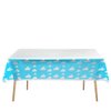 Blue Sky White Clouds Birthday Party Supplies, 20 Plates and 20 Napkins and Tablecloth71 '' x 42.5 '', Blue Sky Cartoon Theme Birthday Party Decorations for Baby Kids Shower
