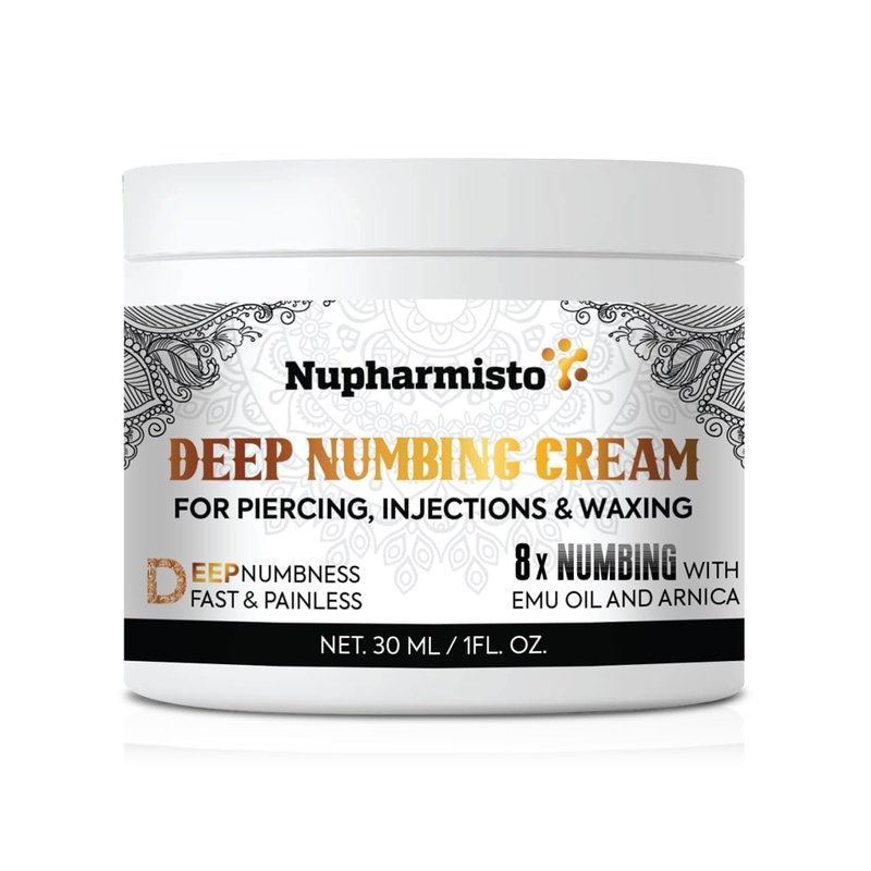 Deep Numbing Cream for Piercing, Injections& Tattoos, Fast Numbing for Waxing, 7 Hours Maximum St...
