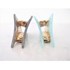 Generic Medium blue or taupe marbled triangle acrylic and metal hair claw clip (Primary color: Taupe)