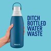 Brita Stainless Steel Premium Filtering Water Bottle, BPA-Free, Replaces 300 Plastic Water Bottles, Filter Lasts 2 Months or 40 Gallons, Includes 1 Filter, Kitchen Accessories, Marina - 32 oz.