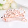 Womens Barrettes Women Crystal Simulated Pearl Peacock Barrettes Hairpins Elegant Animal Hair Clips Gold-color