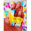Roaqua 30 Packs Bulk Animal Fidget Mini pop Rainbow Keychain for Friend Birthday Summer Party Favors and Holiday Children Kids Students Prize