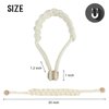 BEL AVENIR Curtain Tiebacks Magnetic Woven Curtain Holdback Drapery Tie-Back (Ivory Braid-2 Pack)