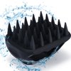 LORSEX Shampoo Brush Scalp Massager, Soft Silicone Scalp Care Hair Brush for Wet Dry Hair, Scalp Scrubber for Women Men Kids (Black)