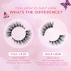 Lilly Lashes Butterfl'eyes Faux Mink Lashes, Half Lashes Natural Look & Feel, False Eyelashes, Reusable Eyelashes 20x, No Trimming + Easy to Apply, Flare Style, Lash Glue not Included, 13mm (Dreamy)