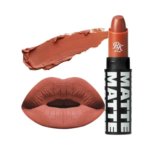 Ruby Kisses Lipstick, Matte Finish, Long-Lasting, Highly Pigmented, Smooth Apply, Full Coverage Lip Color Makeup (Warm Sienna)