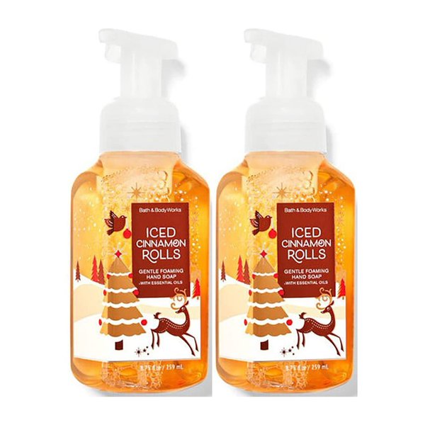 Bath & Body Works Iced Cinnaon Rolls Deep Cleansing Hand Soap 2 Pack 8 oz. (Iced Cinnaon Rolls)