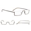 Gr8Sight 3-Pack Half-Rim Reading Glasses with Spring Hinges Gunmetal +1.0