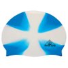 Water Gear Jazz Silicone Swim Cap - Flexible Unisex - Great for Short and Long Hair - Improve Your Performance (X-WHITE/BLUE, One Size)