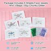Face Gems, 6 Sheets Face Jewels Stick On, 30g Chunky Glitter, Rhinestones Noctilucent Stickers Temporary Tattoos-Eye Body Euphoria Makeup Rave Clothes Carnival Festival Outfit (3Luminous)