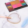 WLLHYF Resin Nail Art Palette Gold Edge Nail Holder Heart Shaped Color Makeup Foundation Mixing Tools Display Board Gel Nail Art Color Mixing Palette Painting Tray Manicure Tool