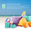 MIFXIN Kids Beach Toys Toddlers Sand Toys Set 11pcs with Sand Truck Bucket Shovels Rakes Beach Castle Molds Water Can