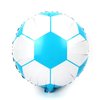 10 Pack 18 Inch Blue Soccer Foil Balloons Football Helium Metallic Mylar Balloons for Birthday Party Sports Theme World Cup Party Decorations