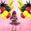 Red Black Yellow Number 6 Balloon Kit for Kids Party, 6 Balloon Cartoon Birthday Party Decorations, 6 Balloon Number for Kids Cartoon Birthday Party Decorations Supplies