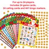 Christmas Bingo Game 24 Players for Kids Die Cut Santa Claus Bingo Xmas Party Game Activities Holiday Party Favors