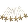 Shop Ginger Wedding Set of 6 Sea Star Rhinestone Crystal Hair Pins Starfish (Gold)